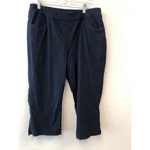 Slim- Sation Size 16 Navy Blue Golf Capris Pants